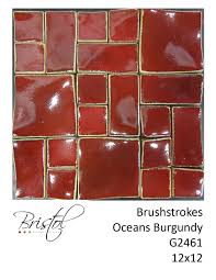 Brushstrokes Oceans Burgundy Dimensions Handmade Ceramic Tile Tuosogno Lajolla Ceramic Ha Handmade Ceramic Tiles Ceramic Kitchen Tiles Ceramic Kitchen