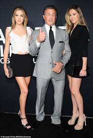 Открыть страницу «sylvester stallone» на facebook. Sylvester Stallone S Stunning Daughters Steal The Limelight At Saint Laurent Event Daily Mail Online