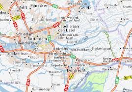 Kinderdijk is a village in the alblasserwaard polder of the netherlands. Michelin Kinderdijk Map Viamichelin