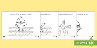 Humpty dumpty coloring page humpty dumpty sat on a wall coloring. Humpty Dumpty Pictures Colouring Early Years