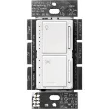 Lutron Maestro Fan Control And Light Dimmer For Dimmable Leds Incandescent And Halogen Bulbs Single Pole White Macl Lfqh Wh The Home Depot