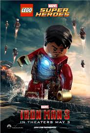 Can easily be hung or framed. Iron Man 3 Lego Posters Iron Man 3 Stars Robert Downey Jr