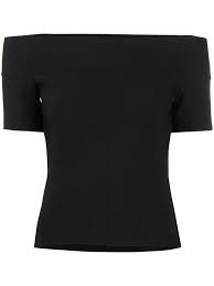 Women's ruffle short sleeve tie up back crop top off shoulder bardot blouse. Alexander Mcqueen Short Sleeve Bardot Top In Black Modesens