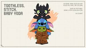 Sharing things you've created are fine, but spamming is not. Cross Stitch Pattern Toothless Stitch Baby Yoda Etsy In 2021 Toothless And Stitch Yoda Drawing Yoda Wallpaper
