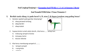 Bersyukur kepada tuhan merupakan perbuatan yang. Soal Lat Pts Pjok Tema 5 Kls 1 Smt 2 Pdf Google Drive