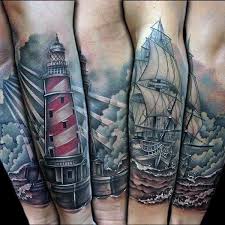 Navy tattoos are also known as sailor tattoos and these are getting more popular now these days. 70 Ship Tattoo Ideas For Men A Sea Of Sailor Designs