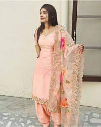 Party Wear Suits For Girls Online Office wear punjabi suits for women are generally designed in a straight cut detail and have well defined and crisp edges. party wear suits for girls