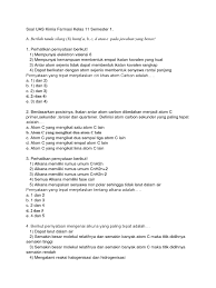 Latihan soal uas kimia kelas 11 semester 1. Soal Uas Kimia Farmasi Kelas 11 Semester 1