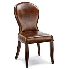 Bunyan Rustic Lodge Brown Leather Upholstered Dining Chair Leather Dining Chairs Dining Chairs Leather Side Chair