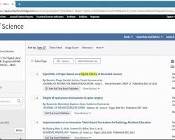 Image of Web of Science website