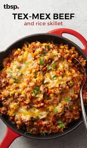 Tex Mex Beef And Rice Skillet Recipe Ground Beef Recipes For Dinner Beef Recipes For Dinner Rice Recipes For Dinner