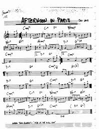 Jazz Standard Realbook Chart Afternoon In Paris In 2019