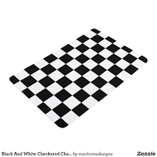 Bedroom Black And White Checkered Rug Black And White Checkered Checkerboard Pattern Floor Mat Zazzle Com Floor Patterns Checkerboard Pattern Checkered Floors