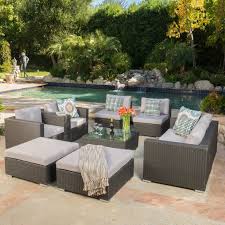 Birch Lane Outdoor Furniture Covers Cardello 8 Piece Rattan Sofa Seating Group With Cushions In 2020 Patio Outdoor Sofa Sets Outdoor