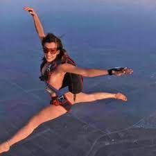 Naked girl skydiving