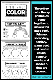 Color Theory For Kids A Free Printable Book The Kitchen Table Classroom Color Art Lessons Color Theory Color Theory Books