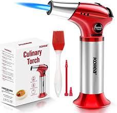 Refill the kitchen torch with any brand of butane(butnae gas isn't included), simply slide the security lock to open, light up with piezo ignition technology. Amazon Com Butane Torch Kollea Kitchen Blow Torch Refillable Cooking Torch Lighter Mini Creme Brulee Torch With Safety Lock Adjustable Flame For Desserts Bbq Soldering Butane Gas Not Included Kitchen Dining