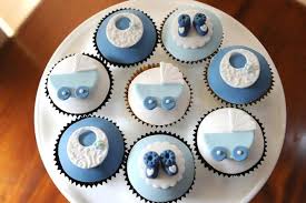 Pretty Cupcakes For A Baby Shower If You Re Having A Boy And Are Happy To Reveal Baby Shower Cupcake Cake Baby Shower Cupcakes For Boy Baby Shower Desserts Boy