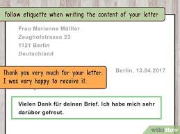 How to post a letter in germany. How To Write A Letter In German Wikihow