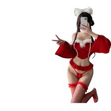 Sexy anime girl lingerie cosplay outfit sex slutty clothes for women girls  red bunny suit role play costume one piece bodysuit : Amazon.nl: Fashion