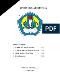 Tugas proyek berupa suatu investigasi sejak dari perencanaan, pengumpulan, pengorganisasian, pengolahan dan penyajian data. Tugas Proyek Matematika 2