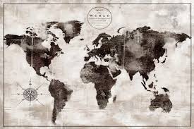 Check out our framed world map selection for the very best in unique or custom, handmade pieces from our декор для дома shops. Rustic World Map Black And White Art By Marie Elaine Cusson At Framedart Com
