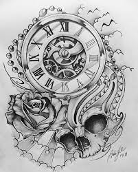 Tumblr Time Piece Tattoo Clock Tattoo Clock Tattoo Design