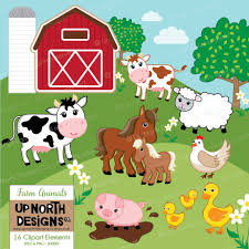 Barn Farm Animals Clipart Black And White Farm Animals Clipart Cow Horse Duck Sheep Pig Illustrations Farmyard Animals Barnyard Clipart Personal And Commercial Use Animal Clipart Pig Illustration Sheep Pig