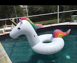 Amazon Com Giant Inflatable Unicorn Ring Pool Float Water Swim Tube Raft Unicorn Pool Float Giant Inflatable Unicorn Inflatable Pool Toys
