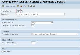 Financials And Controlling Chart Of Accounts And Account Group