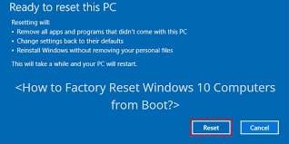 Just go to settings > update & security > recovery and click get started under the reset this pc section. How To Factory Reset Windows 10 Computers From Boot 3 Methods