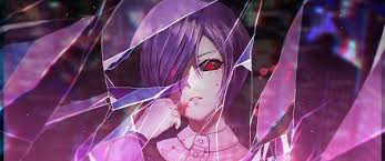 Girl Purple Hair Red Eyes Tokyo Ghoul Ghoul Kirishima Touka Anime Touka Kirishima Tokyo Ghoul Tokyo Ghoul Anime