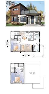 I Would Redesign The Upstairs But This So Cute 700 Sq Ft 2 Bedroom Modern Style House Plans Sims House Plans House Plans