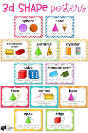 These 3d Shapes Posters Are The Perfect Addition To Your Classroom Math Word Wall Use These Anchor Charts To Teach F 3d Shape Posters Math Word Walls 3d Shape