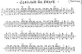 Bennett and sid tepper (who wrote songs for elvis). Scotland The Brave Snare Drums Sheet Drum Sheet Music Sheet Music