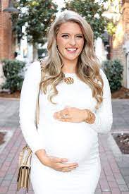 High fashion baby shower outfit idea for guests: Winter Baby Shower Dress Morgan Bullard