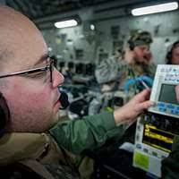 From left, U.S. Air Force Capt. Daniel Bevington, critical