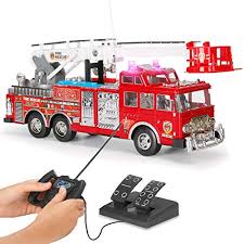Fire truck electric rtr remote control rc with working water cannon by world tech toys buy new: Toys Games Giant Remote Control Fire Engine New Kirbystudios Com