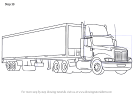 Learn How To Draw A Truck And Trailer Trucks Step By Step Drawing Tutorials Tatuaje De Camion Camion Dibujo Como Dibujar Carros