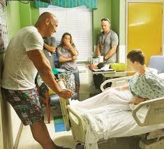 The Rock Dwayne Johnson Visiting Memorial Hospital In Savannah While Filming His Newest Movie Baywa The Rock Dwayne Johnson Dwayne The Rock Dwayne Johnson