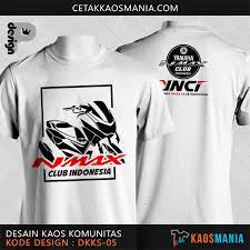 Gambar desain baju club motor. Kaos Club Motor Nmax Yamaha Indonesia Kaos Oneck Putih