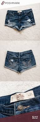 Distressed High Rise Short Shorts Good Condition Hollister