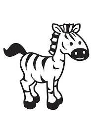 Procurando desenhos para imprimir e colorir? Desenho De Zebra Pequena Para Colorir E Imprimir
