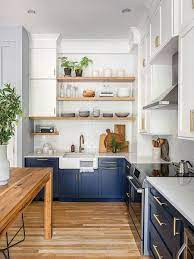 A Space Saving Navy Kitchen In The South End Navy Kitchen Kitchen Interior Kitchen Renovation