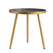 Enjoy free shipping with your order! Amazon Com Round Side Table Metal End Table Nightstand Small Tables For Living Room Accent Tables Cheap Side Table For Small Spaces Gold Gray By Aojezor Kitchen Dining