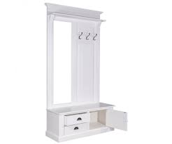 Edle garderobe in weiß antik. Garderobe Mit Spiegel Weiss Massivholz Garderobenschrank Weiss Mit Sitzbank 2 Schubladen Landhaus