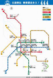 北捷16個車站轉乘步行時間大公開 chart line chart evere