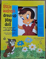 Vtg Little Audrey's Dress Up Play Doll Harvey Cartoons Saalfield Publisher  | eBay