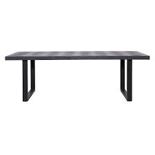 Wood and black metal dining room table. Dining Table Blax 230x100 Black