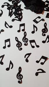 Music Notes- Black- Confetti- Birthday- Party- Die Cut Confetti- Table  Scatter